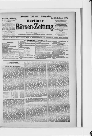 Berliner Börsen-Zeitung vom 26.10.1897