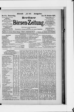 Berliner Börsen-Zeitung vom 28.10.1897