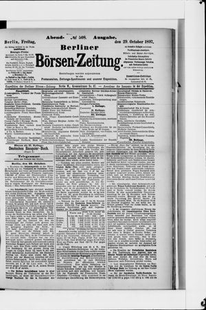 Berliner Börsen-Zeitung vom 29.10.1897