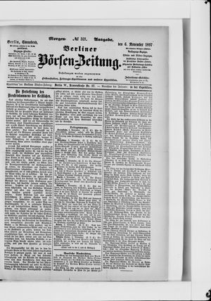 Berliner Börsen-Zeitung vom 06.11.1897