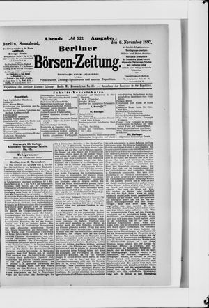 Berliner Börsen-Zeitung vom 06.11.1897