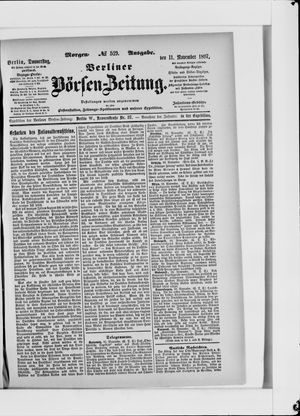 Berliner Börsen-Zeitung vom 11.11.1897
