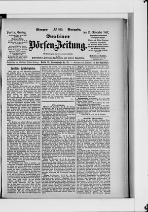Berliner Börsen-Zeitung on Nov 21, 1897