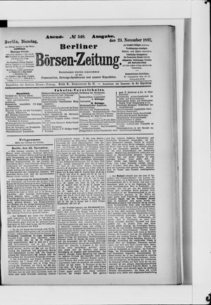 Berliner Börsen-Zeitung vom 23.11.1897
