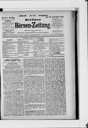Berliner Börsen-Zeitung vom 26.11.1897