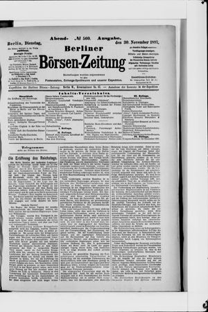 Berliner Börsen-Zeitung vom 30.11.1897
