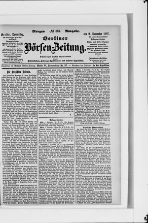 Berliner Börsen-Zeitung vom 02.12.1897