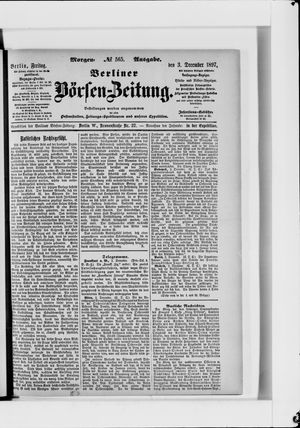 Berliner Börsen-Zeitung vom 03.12.1897