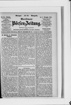 Berliner Börsen-Zeitung vom 05.12.1897