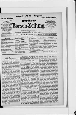 Berliner Börsen-Zeitung vom 07.12.1897