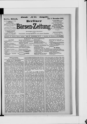Berliner Börsen-Zeitung vom 08.12.1897