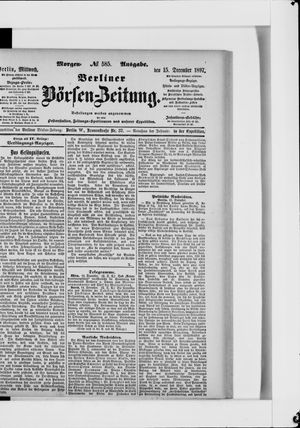Berliner Börsen-Zeitung vom 15.12.1897