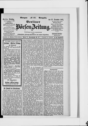 Berliner Börsen-Zeitung vom 21.12.1897
