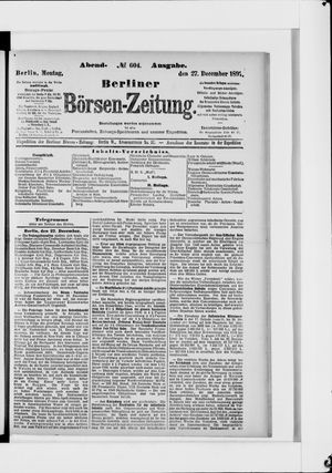 Berliner Börsen-Zeitung vom 27.12.1897