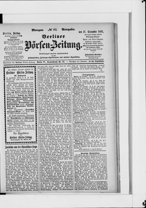 Berliner Börsen-Zeitung vom 31.12.1897