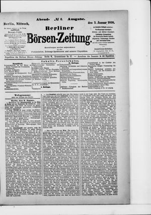 Berliner Börsen-Zeitung vom 05.01.1898