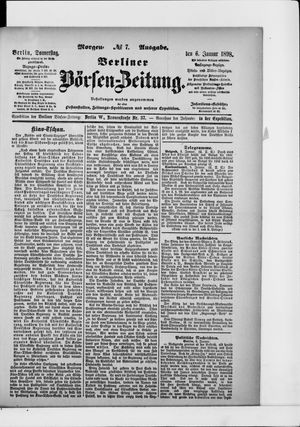 Berliner Börsen-Zeitung vom 06.01.1898