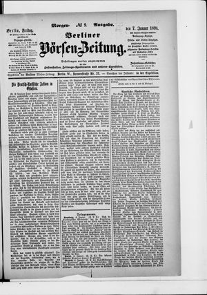 Berliner Börsen-Zeitung vom 07.01.1898