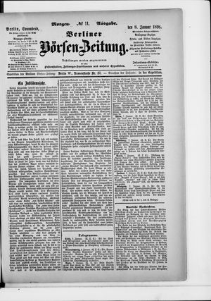 Berliner Börsen-Zeitung vom 08.01.1898