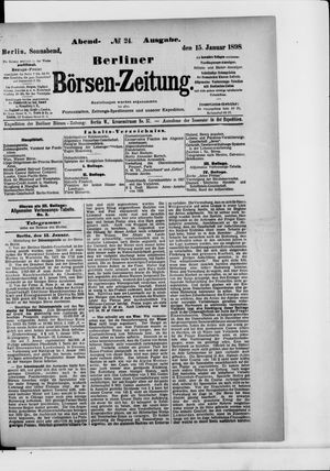 Berliner Börsen-Zeitung vom 15.01.1898