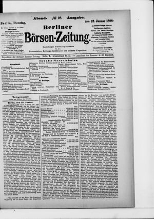 Berliner Börsen-Zeitung on Jan 18, 1898