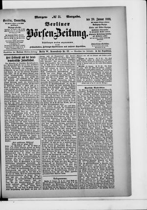 Berliner Börsen-Zeitung vom 20.01.1898