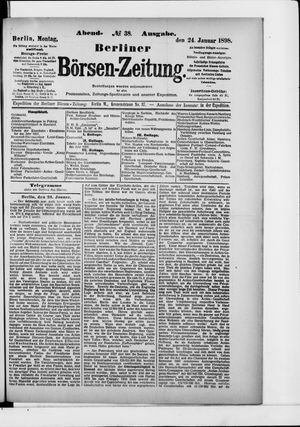 Berliner Börsen-Zeitung vom 24.01.1898