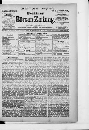 Berliner Börsen-Zeitung on Feb 9, 1898