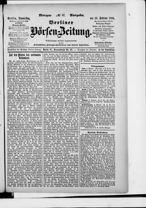 Berliner Börsen-Zeitung on Feb 10, 1898