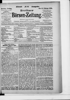 Berliner Börsen-Zeitung vom 18.02.1898