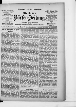 Berliner Börsen-Zeitung on Feb 19, 1898