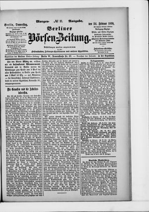 Berliner Börsen-Zeitung vom 24.02.1898