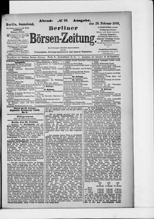 Berliner Börsen-Zeitung on Feb 26, 1898
