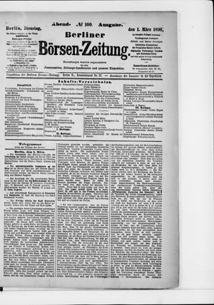 Berliner Börsen-Zeitung vom 01.03.1898