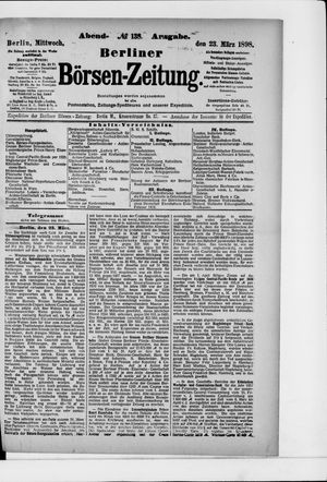 Berliner Börsen-Zeitung vom 23.03.1898