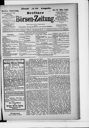 Berliner Börsen-Zeitung vom 24.03.1898