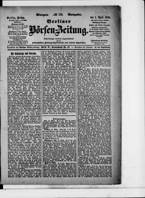 Berliner Börsen-Zeitung vom 01.04.1898