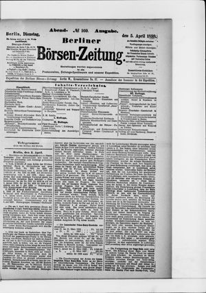 Berliner Börsen-Zeitung vom 05.04.1898