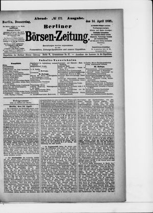 Berliner Börsen-Zeitung vom 14.04.1898