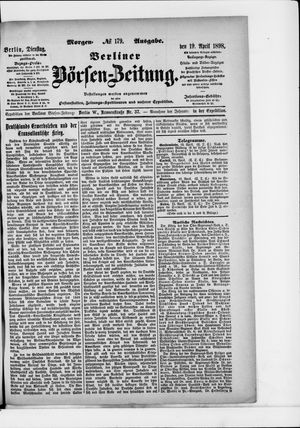 Berliner Börsen-Zeitung on Apr 19, 1898