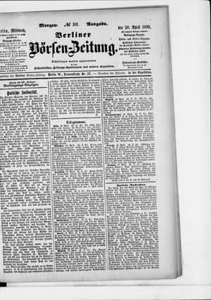 Berliner Börsen-Zeitung vom 20.04.1898