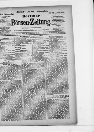 Berliner Börsen-Zeitung on Apr 21, 1898