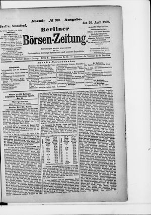 Berliner Börsen-Zeitung vom 30.04.1898