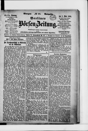Berliner Börsen-Zeitung vom 01.05.1898