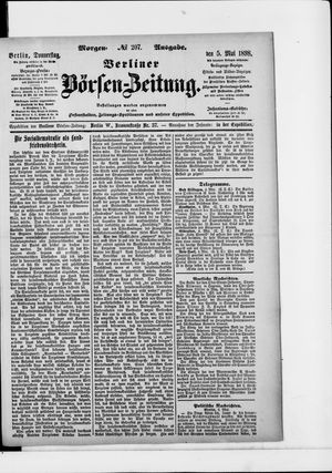 Berliner Börsen-Zeitung vom 05.05.1898
