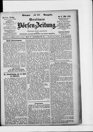 Berliner Börsen-Zeitung vom 06.05.1898