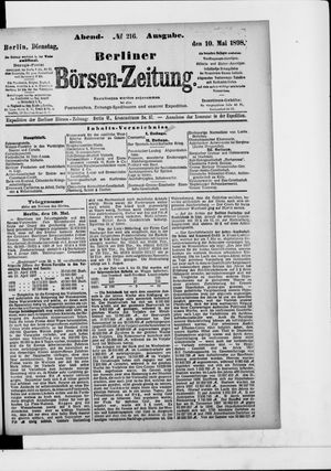 Berliner Börsen-Zeitung vom 10.05.1898