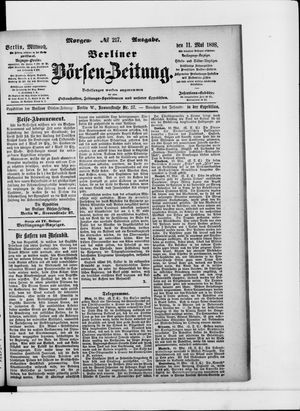 Berliner Börsen-Zeitung on May 11, 1898