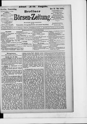 Berliner Börsen-Zeitung vom 12.05.1898