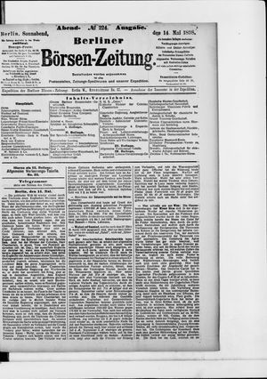 Berliner Börsen-Zeitung vom 14.05.1898